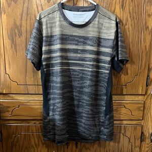 Backcountry Black and Brown Short Sleeve Tee with Classic Crew Neck